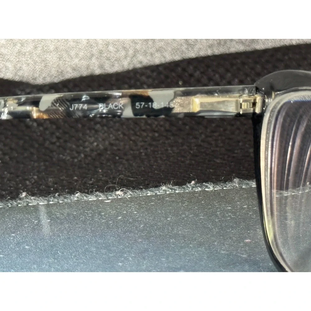Jones New York J774 Women's Black Cat Eye Full Rim Eyeglasses Frame 57-18-145
